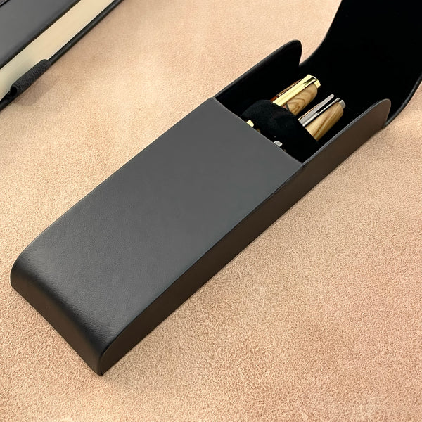 Etui luxe pour Parure 2 Stylos cuir PU et fermeture magnétique