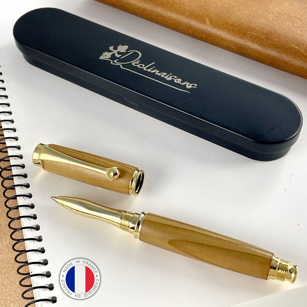 Stylo roller en bois de Cèdre de France. Fabriqué main en France. Stylos Déclinaisons.