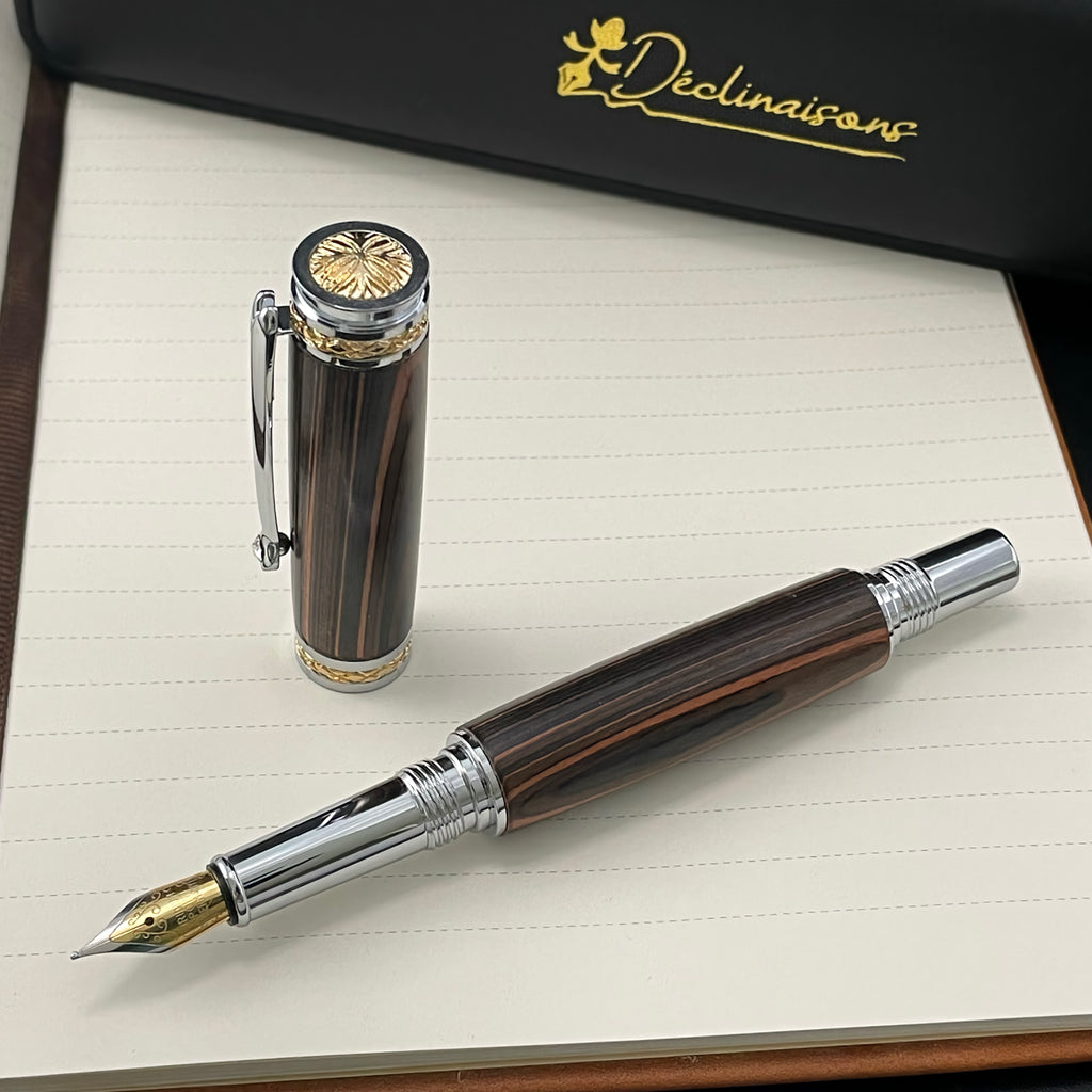 Stylo Roller Personnalisé Luxe Avec Gravure - Coffret Cadeau + 3 Recharges - Pointe 0,5 Mm Idéal Homme Femme
