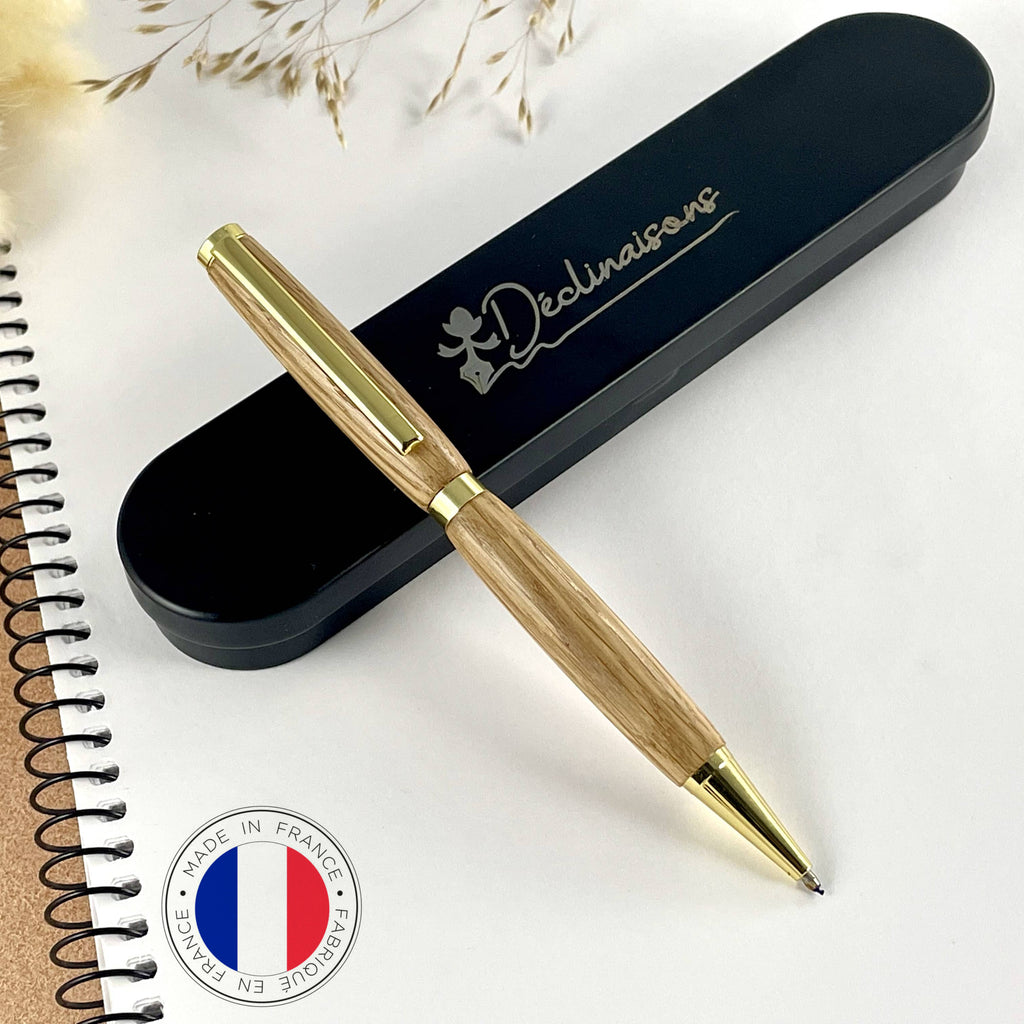 Stylo French Pen in French Oak wood, handcrafted in France, Personalized – Stylos ...